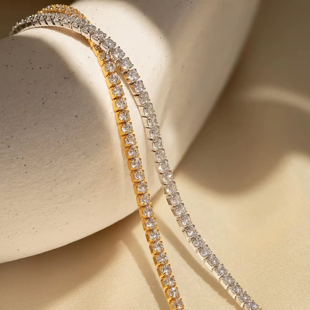 EmpressGleam™ Zirconia Tennis Bracelet – Timeless Sparkle, Effortless Sophistication